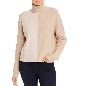 THEORY Color-Blocked Cashmere Turtleneck